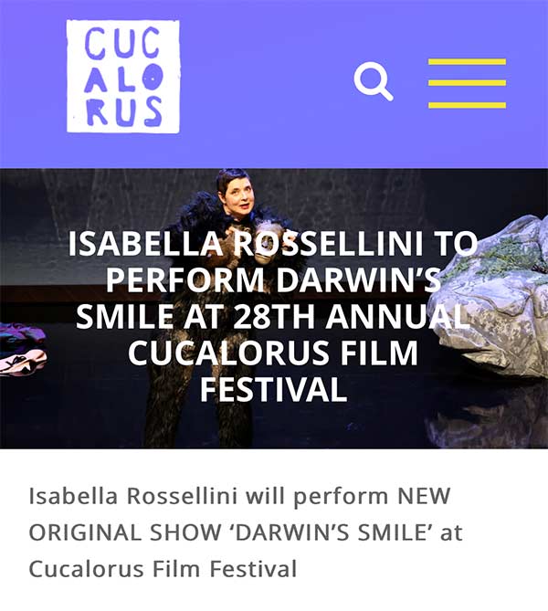 Photographie dans la presse de Virginie Lançon : Darwin's Smile - Cucalorus.